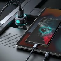 Autoladegerät Schnellladegerät 60W USB-C USB-A Joyroom JR-CCN01 - Schwarz