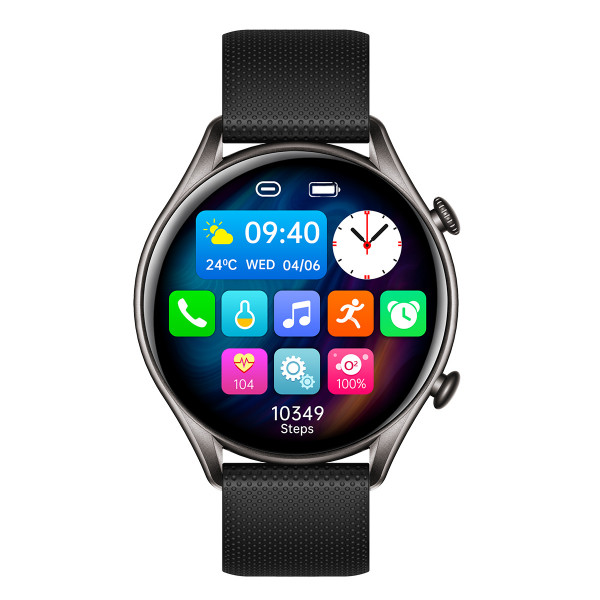 myPhone EL Smartwatch Armbanduhr 1,32"Display wasserdicht IP67 Schwarz / Pink