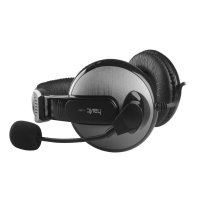 HAVIT kabelgebundene Kopfhörer H139d On-Ear-Kopfhörer mit Mikrofon stahlgrau
