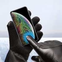 Isolierte Herren-Handyhandschuhe aus PU-Leder Warmhaltend...