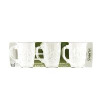 Almina Lavin 6er-Gläser Set mit Henkel Teeglas Kaffeeglas Transparent mit Design