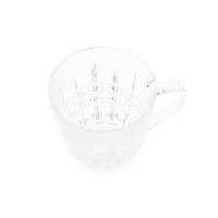 Almina Lara 6er-Gläser Set mit Henkel Teeglas Kaffeeglas Transparent mit Design