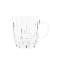 Almina Mira 6er-Gläser Set mit Henkel Teeglas Kaffeeglas Transparent mit Design