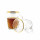 Sunay 6er Gläser-Set mit Henkel Gold Umrandung 203 ml Transparent mit Muster