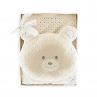 Almina Babydecken-Set mit Bärenkissen Zweilagige...