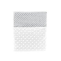 Almina Babydecken-Set mit Herzkissen Zweilagige Babydecke aus Polyester Kreismuster 100x80 cm Grau