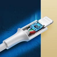 Ugreen Kabel USB Typ C - iPhone-Anschluss MFI 1m 3A 18W weiß
