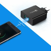 Ugreen Wandladegerät 2xUSB-A 36W QC3.0 schwarz (CD161)