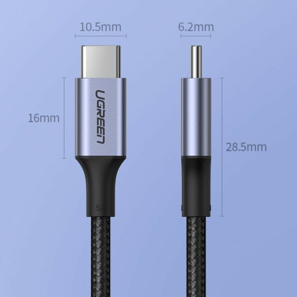 Ugreen Kabel USB Typ C - USB Typ C Power Delivery 100W Quick Charge FCP 5A 3m graues Kabel