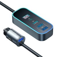 Mcdodo CC-1900 Autoladegerät 107W 4USB+1USB-C Digitalanzeige und 1,5 m Kabel