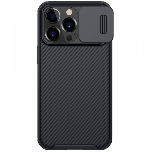 Nillkin CamShield Pro Magnetische Hülle kompatibel mit iPhone 14 Pro Cover Kameraschutz Schwarz (mit MagSafe)