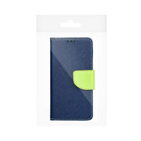 Buch Tasche "Fancy" kompatibel mit Motorola Moto G14 Etui mit Standfunktion, Kartenfach Blau-Grün