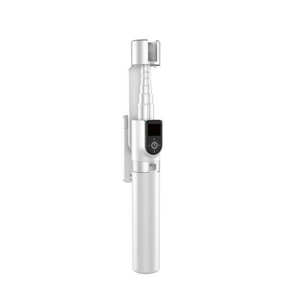Selfie-Stick / Teleskopstange mit Stativ Dudao F18W Weiß bis zu 1100 mm konnektiv mit Bluetooth
