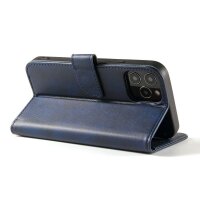 Premium Magnet Case Buch Tasche Schutzhülle aufklappbare Hülle Standfunktion Zubehör kompatibel mit Samsung Galaxy A14 5G Blau