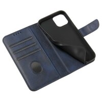 Premium Magnet Case Buch Tasche Schutzhülle aufklappbare Hülle Standfunktion Zubehör kompatibel mit Samsung Galaxy A14 5G Blau