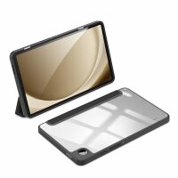 Toby Eco-Leather Tablet-Ledertasche Schale Cover für Samsung Galaxy Tab A9 8.7" mit Smart-Sleep Funktion Wake-Up Stifthalter Schutzhülle Schwarz