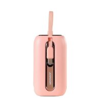 Joyroom Powerbank 10000mAh Colorful Series 22.5W mit 2 integrierten USB C und iPhone Kabeln pink (JR-L012)