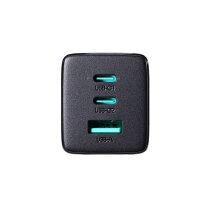 Joyroom schnelles GaN-Ladegerät 65 W USB-A, 2x USB-C schwarz + USB-C - USB-C-Kabel 100 W 1,2 m (TCG01)