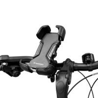 Wozinsky starker Telefonhalter für den Lenker eines Fahrrads, Motorrads, Rollers schwarz