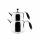 Almina Teekessel-Set mit Deckel Caydanlik Takimi aus 18/10-Edelstahl mit schwarzen Silikongriffen 0,7L/1,5L für alle Herdarten