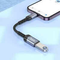 HOCO Adapter iPhone-Anschluss 8-polig (männlich) auf USB (weiblich) 3.0 UA24 schwarz