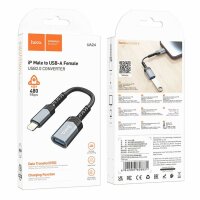 HOCO Adapter iPhone-Anschluss 8-polig (männlich) auf USB (weiblich) 3.0 UA24 schwarz