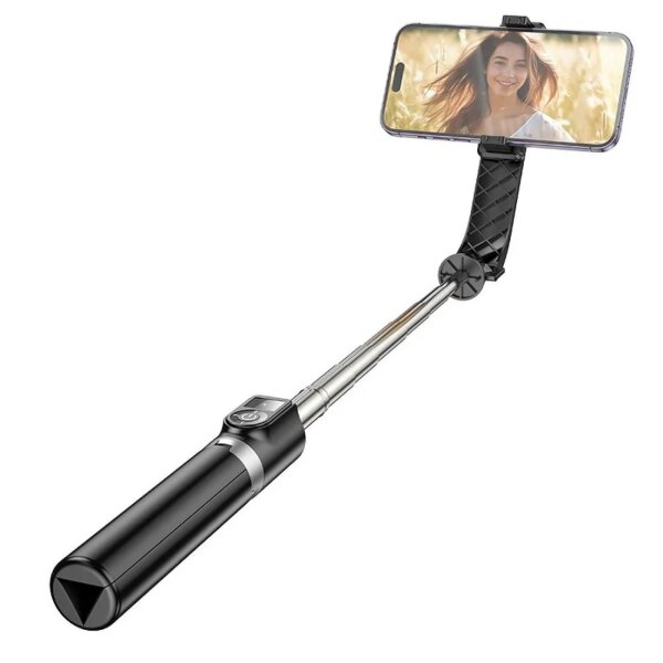 HOCO Selfie Stick Stativ mit Bluetooth-Fernbedienung Prior K20 schwarz 70mAh aus Stahl