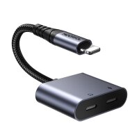 Joyroom SY-L02 iPhone auf 2x iPhone DAC-Adapter 2in1 – Schwarz