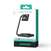 Joyroom JR-WQN05 15W MagSafe / 2in1 induktives Ladegerät faltbar - Schwarz