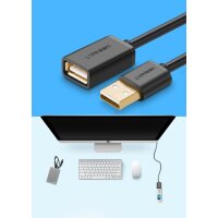 Ugreen Kabeladapter USB (weiblich) - USB (männlich) 2m schwarz (10316)