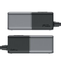 Acefast Z2 GaN 75W PD-Tischladegerät 3x USB-C 2x USB-A - Schwarz und Grau