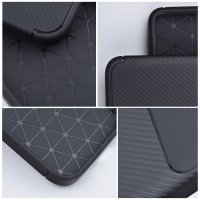 Silikon Hülle Bumper Carbon kompatibel mit SAMSUNG GALAXY S24 Case TPU Soft Handyhülle Cover Schutzhülle Schwarz