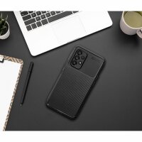 Silikon Hülle Bumper Carbon kompatibel mit SAMSUNG GALAXY S24 Case TPU Soft Handyhülle Cover Schutzhülle Schwarz