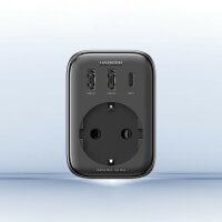 Wandladegerät 30W (2xUSB/USB C/AC) / Adapter EU - EU 13A Ugreen CD314 - Schwarz