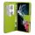 Buch Tasche "Fancy" kompatibel mit SAMSUNG GALAXY S23 FE Etui mit Standfunktion, Kartenfach Blau-Grün