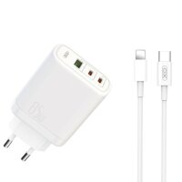 XO Wandladegerät CE04 PD 65W QC 45W 1x USB 2x USB-C...