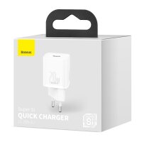 Baseus Super Si 1C Schnellladegerät USB Typ C 20 W Power Delivery weiß