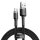 Baseus Cafule Ladekabel strapazierfähiges Nylonkabel USB / USB-C QC3.0 3A 1M schwarz-grau