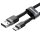 Baseus Cafule Ladekabel strapazierfähiges Nylonkabel USB / USB-C QC3.0 3A 1M schwarz-grau