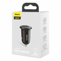 Baseus Grain Pro Autoladegerät 2x USB 4,8 A schwarz (CCALLP-01)