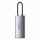 Baseus Metal Gleam 4in1 Multifunktions-HUB USB Typ C - USB Typ C Stromversorgung 100 W / HDMI 4K 30 Hz / 1x USB 3.2 Gen 1 / 1x USB 2.0 (CAHUB-CY0G)