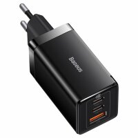 GaN 2xUSB C 1xUSB 65W Schnellladegerät Baseus GaN5 Pro + USB C - USB C 100W Kabel - Schwarz