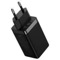 GaN 2xUSB C 1xUSB 65W Schnellladegerät Baseus GaN5 Pro + USB C - USB C 100W Kabel - Schwarz