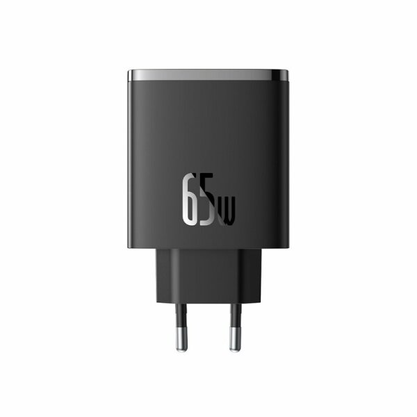 Baseus Cube Pro 65W GaN-Ladegerät 2x USB-C USB-A - Schwarz