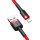 Baseus Cafule Cable durabel Kabel mit Nylon geflochtenes Ladekabel USB / iPhone QC3.0 1.5A 2M rot (CALKLF-C09)