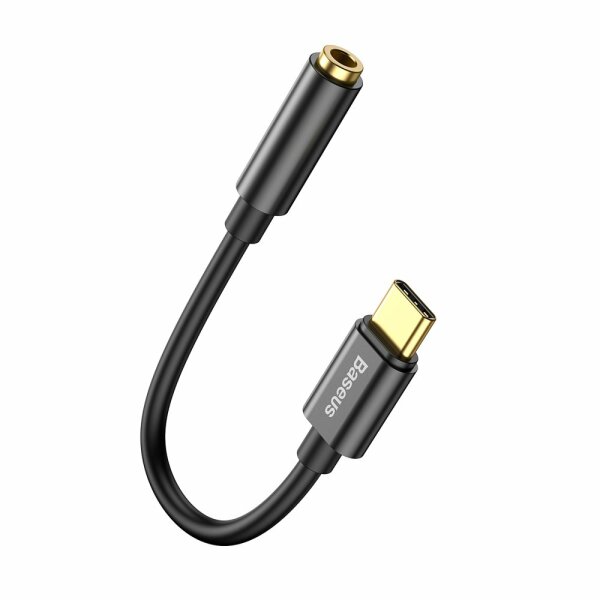 Baseus L54 Kopfhöreradapter USB-C auf 3,5 mm Audiobuchse DAC 24 Bit 48 KHz schwarz (CATL54-01)