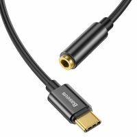 Baseus L54 Kopfhöreradapter USB-C auf 3,5 mm Audiobuchse DAC 24 Bit 48 KHz schwarz (CATL54-01)