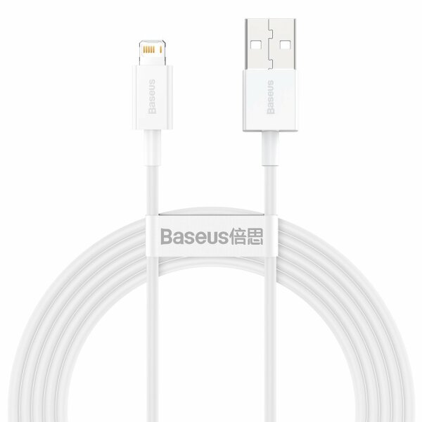 Baseus Superior Kabel USB - iPhone 2,4A 2 m Weiß (CALYS-C02)