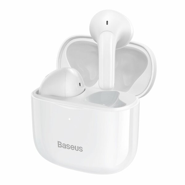 Baseus E3 Wireless Bluetooth 5.0 TWS Ohrhörer Wasserdicht IP64 Weiß (NGTW080002)