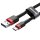 Baseus Cafule Cable durabel Kabel mit Nylon geflochtenes Ladekabel USB / USB-C QC3.0 3A 1M schwarz-rot (CATKLF-B91)